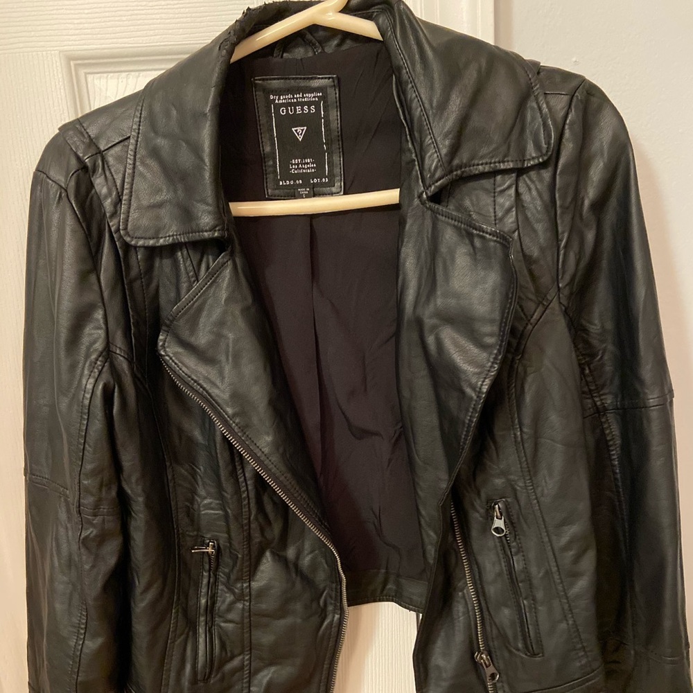 Guess Faux Leather Jacket, Women’s Small